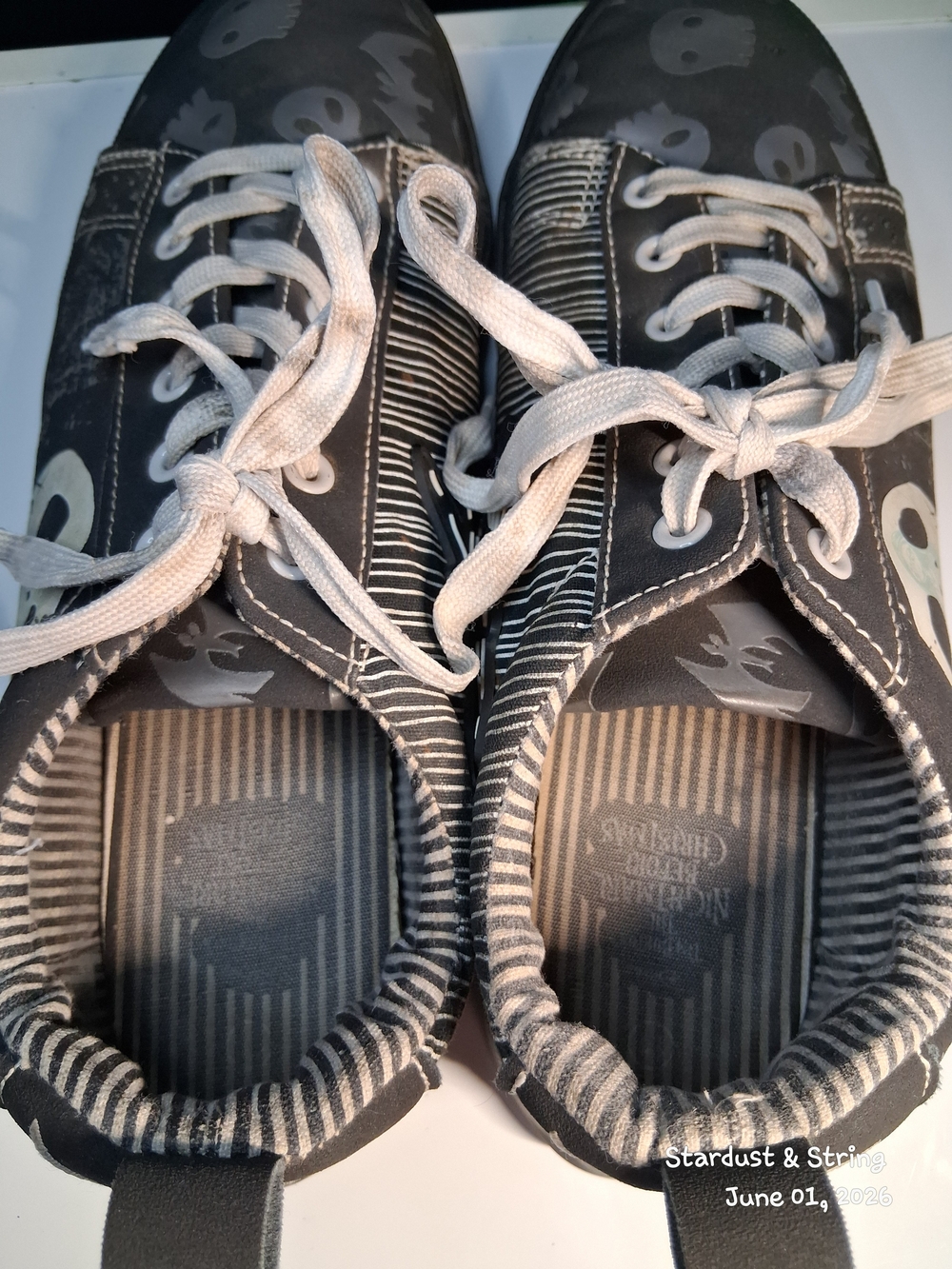 Disney Nightmare Before Christmas Jack Skellington Sneakers Black Lows Size 11 - Picture 8 of 12